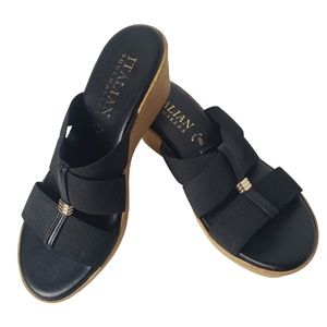 Italian SHOEMAKERS BLACK with Gold accents